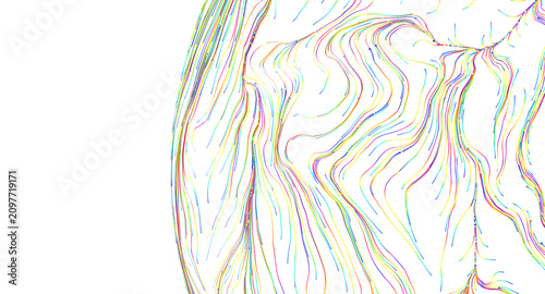 Dynamic flowing colorful li...