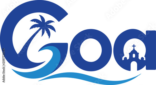 goa logo vector white background .