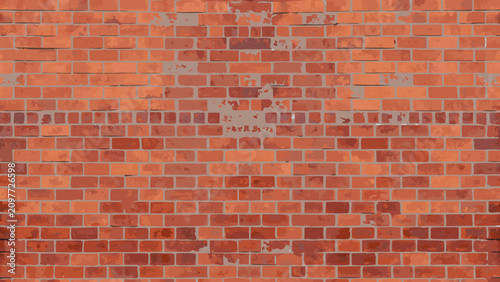 Foto Red Brick Wall Pattern A Detailed Vector Illustration Of Masonry Construction br