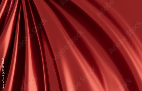Fotografija Close-up view of flowing red textile creating a sense of luxury and sophisticati