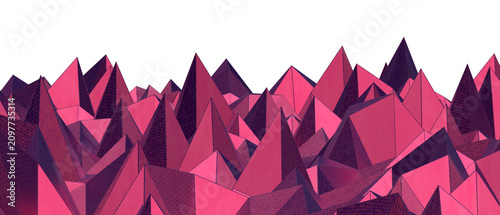 Vibrant pink and purple geo...