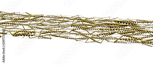 Intricate golden web of sph...