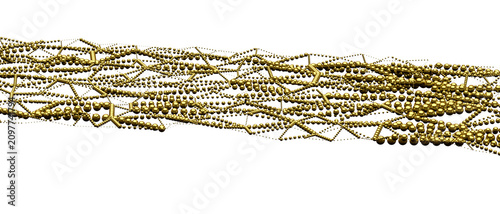 Intricate golden sphere net...