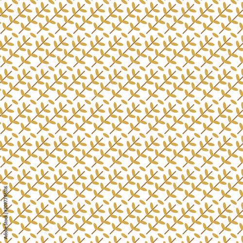 Golden Wheat Seamless Pattern