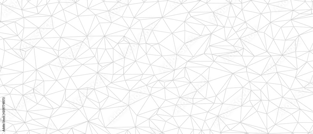 Obraz premium A clean, minimalist abstract background featuring interconnected dotted lines forming triangles.