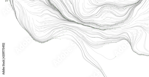 Принти на полотні Abstract artwork featuring flowing lines and a minimalist design