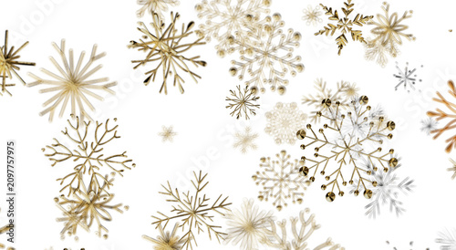 Stunning golden snowflakes ...