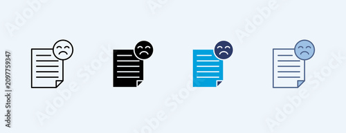 Canvas Print Complaint Multiple Icon Set Illustration Vector