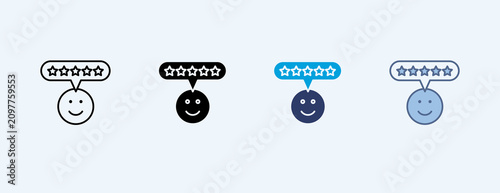 Bild auf Leinwand Excellent Service Multiple Icon Set Illustration Vector