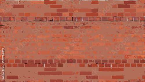 Foto Red brick wall with a repeating pattern a textured surface in warm tones brickwo