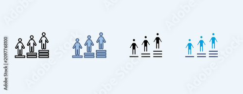 Fotografía Equity Multiple Icon Set Illustration Vector