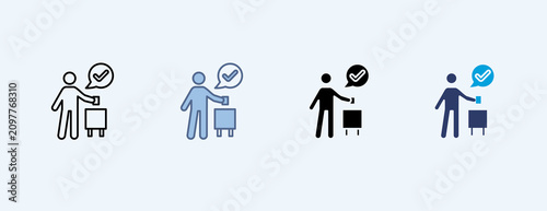 Foto Civic Engagement Multiple Icon Set Illustration Vector