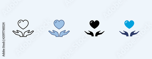 Support Multiple Icon Set Illustration Vector