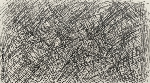 Abstract charcoal scribble pattern creates a textured chaotic graphite background for artistic web headers and print design projects.