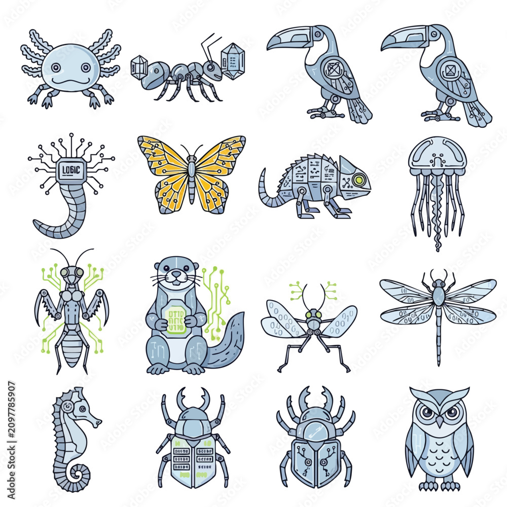 Obraz premium Insects and Animals Collection.
