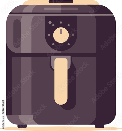 Minimalist Air Fryer flat design icon vector