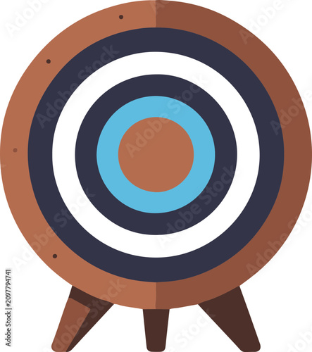 Minimalist Archery Target flat design icon vector