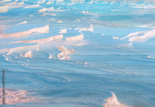 Photography Natural travertine pools and terraces in Pamukkale