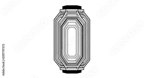 Abstract Geometric Lantern Shape Icon