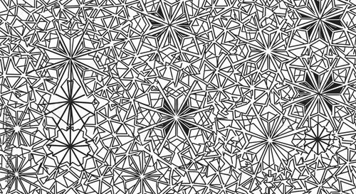 Abstract Geometric Snowflake Pattern Background