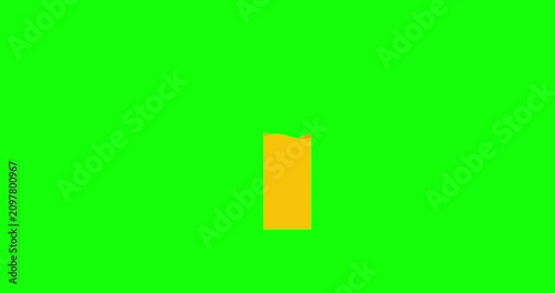 Bar graph chart waving up and down space high yellow greenbox. Business cartoon animation statistic economy metaphor business backgound with percentage visualisation presentation element.