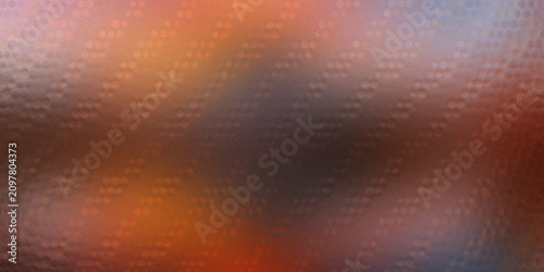 Tableau sur toile Abstract orange and blue gradient background with subtle hexagonal grid pattern texture