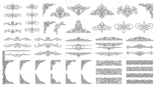Bild auf Leinwand ornate design elements for graphic design.