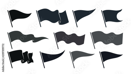 Bild auf Leinwand Flag transparent vector set