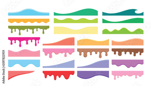 Obraz na plátně Drip transparent vector set