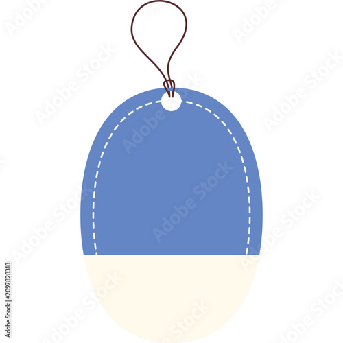 Minimalist Blue Hanging Price Tag