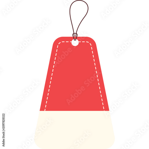 Red Blank Price Tag Vector
