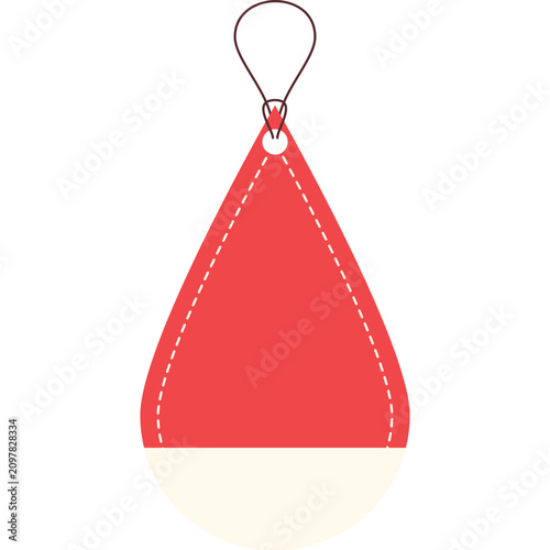 Red Teardrop Price Tag Vector