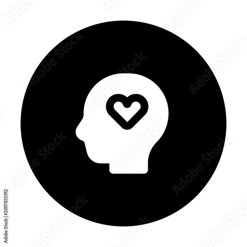 Self Love glyph circular icon