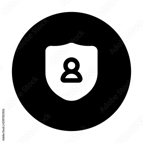 Setting Boundaries glyph circular icon
