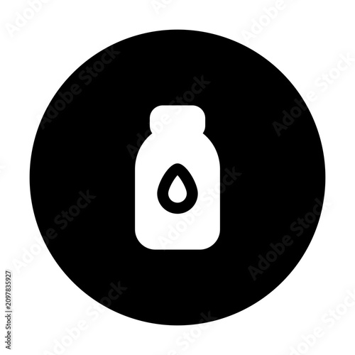 Water Bottle glyph circular icon