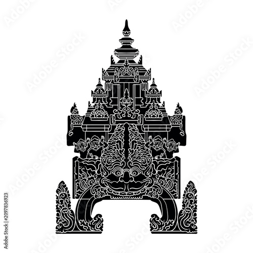 silhouette kala ornament at kalasan temple