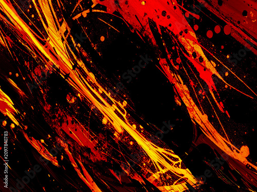 Fotografie Dynamic abstract fire flames in motion