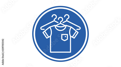 Icon of clothes on a hanger.