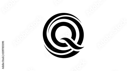 Stylized letter Q logo design.
