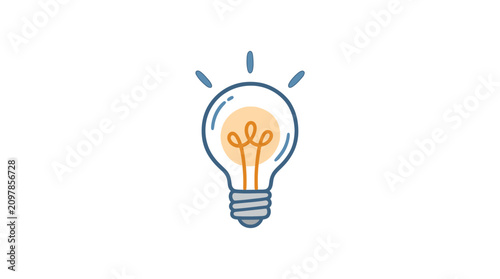 Lightbulb idea icon symbol representing creativity and innovation