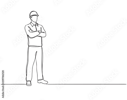 Continuous one line drawing of doctor consulting female patient while reviewing medical report healthcare illustration isolated on white background.