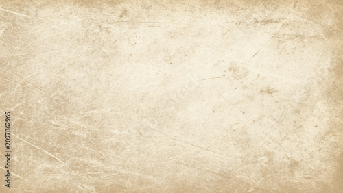 Vintage beige paper texture with scratches and scuffs old parchment background