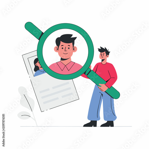 Employee Recruitment and Candidate Search Illustration