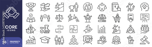 Obraz na plátně Core Values icon set