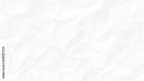 Crinkled white paper texture background with folds and creases everywhere smoothly