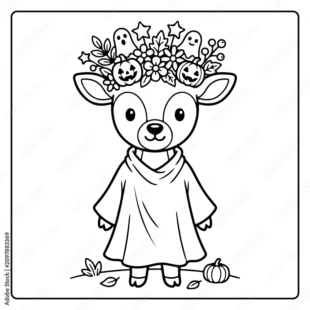Fototapeta premium Halloween Hardcover Adult Coloring Book 
