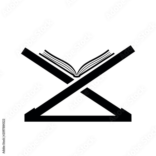 Quadro su tela Holy book on lectern stand.