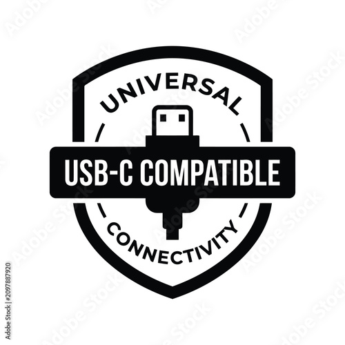 Slika na platnu USB-C compatible stamp seal icon