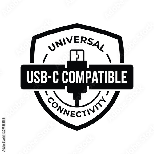 Foto USB-C compatible stamp seal icon