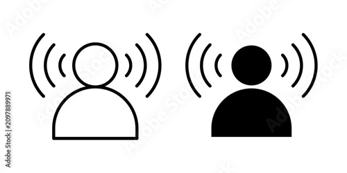 Brand Awareness Icon represents audience reach, brand recognition, and marketing visibility with an editable outline vector illustration.